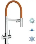 Vizio 5-Wege-K&uuml;chenarmatur,, Orange, Metall, 24x52.5x24 cm, schwenkbarer...