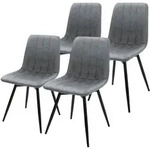 Ml-Design Esszimmerst&uuml;hle, Anthrazit, Metall, 4-Sitzer, F&uuml;llung: Schaumstoff,