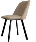 Mirjan24 Esszimmerstuhl, Schwarz, Natur, Metall, 1-Sitzer, Rechteckig, 47x80x58 cm,
