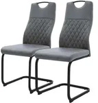 Ml-Design Esszimmerst&uuml;hle, Anthrazit, Metall, 2-Sitzer, F&uuml;llung: Schaumstoff,