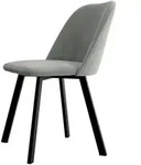 Mirjan24 Esszimmerstuhl, Schwarz, Greige, Metall, 1-Sitzer, Rechteckig, 47x80x58 cm,