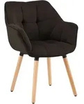 CLP Armlehnenstuhl, Dunkelbraun, Holz, 63x82x60 cm, Esszimmer, St&uuml;hle,