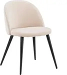 Livetastic Stuhl-Set, Schwarz, Beige, Textil, Metall, Rundrohr, 50x76.5x57 cm,