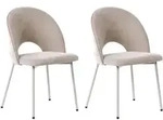 Beliani Esszimmerstuhl, Beige, Metall, 46x83x53 cm, Esszimmer, St&uuml;hle,