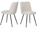 Mid.you Stuhl-Set, Schwarz, Wei&szlig;, Metall, Textil, konisch, 58.5x83x46 cm,...