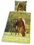 Herding Jugendbettw&auml;sche Pferde, Mehrfarbig, Textil, 135x200 cm, Textiles Vertrauen