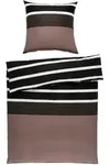 Janine Bettw&auml;sche J.d., Braun, Schwarz, Textil, Streifen, 155x220 cm, Textiles