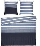 Janine Bettw&auml;sche J.d., Schwarz, Silber, Textil, Streifen, 200x200 cm, Textiles