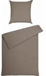 Janine Bettw&auml;sche Piano, Taupe, Textil, Uni, 155x220 cm, Textiles Vertrauen -
