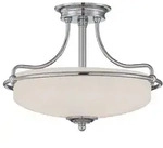 Elstead Lighting Deckenleuchte Griffin, Chrom, Metall, Glas, 30.1 cm, Gr&uuml;ner Punkt,
