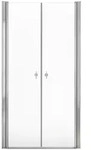 Home Deluxe Pendelt&uuml;r, Silber, Metall, Glas, 75x195 cm, Badezimmer, Baden & Duschen,
