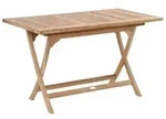 Zebra Gartentisch Poker, Natur, Holz, Teakholz, massiv, Hartholz, rechteckig,