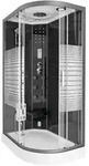 Home Deluxe Dampfdusche, Schwarz, Glas, 120 cm, Badezimmer, Baden & Duschen,