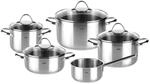 Fissler Kochtopfset Paris, Silber, Metall, 5-teilig, 16 cm,20.24 cm,16 cm, rund,