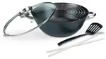 GSW WOK Gusseisen Professional, Schwarz, Metall, 6,2 L, 12 cm, ISO 9001, mit