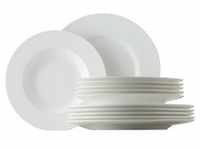 Rosenthal Tafelservice Jade White, Weiß, Keramik, 12-teilig, Essen & Trinken,