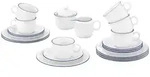Seltmann Weiden Kaffeeservice, Wei&szlig;, Blau, Keramik, 20-teilig, Rund, 2x2x2 cm, Essen