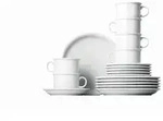 Thomas Kaffeeservice Trend wei&szlig;, Wei&szlig;, Keramik, 18-teilig, 180 ml,180 ml,