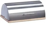 Zeller Present Brotkasten, Edelstahl, Metall, Kautschukholz, 39x28x16 cm,