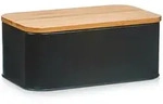 Zeller Present Brotkasten, Schwarz, Holz, Bambus, rechteckig, 31x18x13 cm,