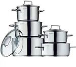 WMF Kochtopfset, Metall, 6-teilig, 16 cm,20 cm,16 cm, 1,9 L,3,3 L,5,7 L,1,4 L,1,5