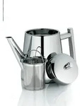 Kela Teekanne Ancona, Silber, Metall, 0,9 L,900 ml, 15 cm, Kaffee & Tee, Kannen,