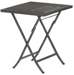 Gardenson Gartenklapptisch, Graphit, Metall, quadratisch, 60x71x60 cm, klappbar,