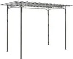 vidaXL Stahl, Braun, Metall, Rechteckig, 190x220x320 cm, Sonnen- & Sichtschutz,