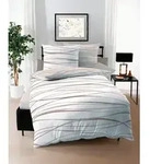 Kaeppel Bettw&auml;sche Motion, Eiche, Textil, Graphik, 155x220 cm, b&uuml;gelleicht,