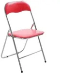CLP Besucherstuhl, Silber, Rot, Metall, 45x78x45 cm, Esszimmer, St&uuml;hle, Klappst&uuml;hle