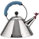 Alessi Wasserkessel, Blau, Metall, 22 cm, K&uuml;chenger&auml;te, Wasserkocher