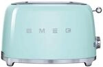 Smeg Toaster 50s Style, Hellgr&uuml;n, Metall, 32.5x19.8x19.5 cm, Kr&uuml;melschublade,
