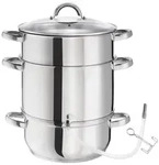 tectake Dampfentsafter, Silber, Metall, 26x41x26 cm, Kochen, K&uuml;chenhelfer,