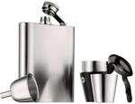 WMF Flachmannset Manhattan, Edelstahl, Metall, 6-teilig, 200 ml, 10x13 cm, Essen &