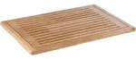 Schneidebrett, Karamell, Holz, Kautschukholz, 40x2x60 cm, rutschfeste F&uuml;&szlig;e,