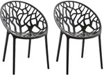 CLP Gartenstuhl, Schwarz, Kunststoff, 59x80x60 cm, Gartenm&ouml;bel, Gartenst&uuml;hle,