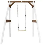 Schaukel, Braun, Wei&szlig;, Holz, 181x207x160 cm, EN 71, CE, FSC 100%,...