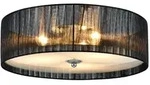 lux.pro Deckenleuchte, Schwarz, Textil, 40x12x40 cm, Lampen & Leuchten,