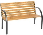 tectake Gartenbank, Braun, Holz, Patchwork, 62x83x119.5 cm, Gartenm&ouml;bel,