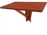 Gardenson Balkonh&auml;ngetisch, Braun, Holz, Eukalyptusholz, Hartholz, rechteckig,