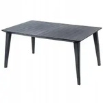 Kadax Gartentisch, Graphit, Kunststoff, 97x220x157 cm, Gartenm&ouml;bel, Gartentische,