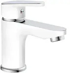 Sch&uuml;tte Waschtischarmatur, Wei&szlig;, Chrom, Metall, 5x14x14.5 cm, Badezimmer,
