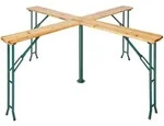 tectake Stehtisch, Braun, Holz, Sprichwort/Zitat, Quadratisch, Gartenm&ouml;bel,