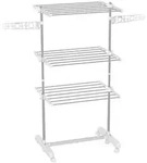 Homcom W&auml;schest&auml;nder, Wei&szlig;, Metall, 55x152x142 cm, Garderobe, Garderobenst&auml;nder