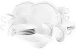 Seltmann Weiden Fr&uuml;hst&uuml;ck-Set, Schwarz, Wei&szlig;, Keramik, 18-teilig, Rund, 2x2x2 cm,