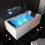 Home Deluxe Whirlpool, Wei&szlig;, Keramik, 180x55x90 cm, Badezimmer, Baden & Duschen,