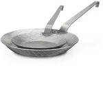 GSW Pfannenset Eisen geschmiedet, Silber, Metall, 2-teilig, 0,6+1,5 L, rund,