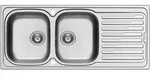K&uuml;chensp&uuml;le, Edelstahl, Metall, Rechteckig, 50x19x116 cm, K&uuml;chen,