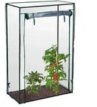 Relaxdays Tomatengew&auml;chshaus, Transparent, Kunststoff, Metall, 100x150x50 cm,