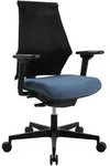 Topstar Drehstuhl, Blau, Schwarz, Kunststoff, Textil, Drehkreuz, 47x100-112x45-51 cm,